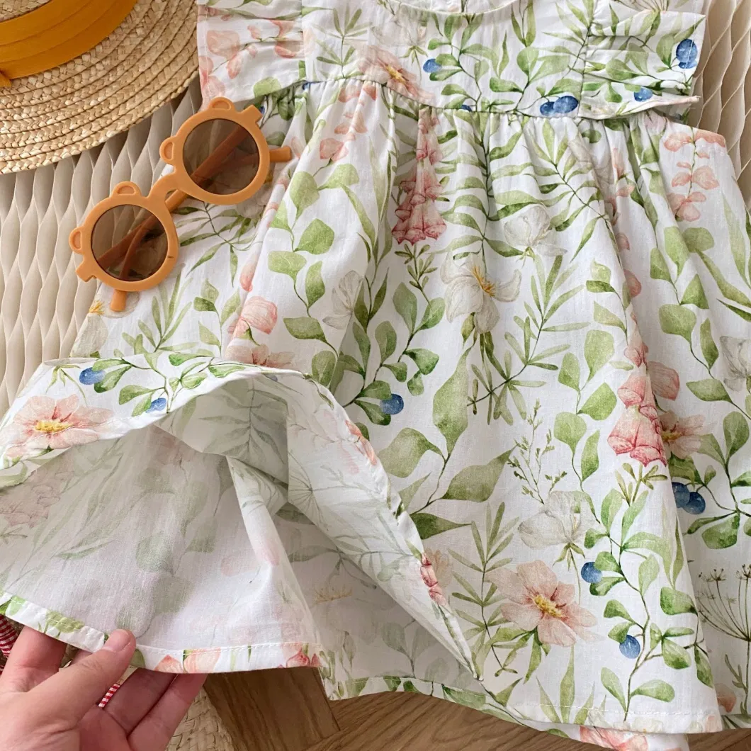 Girls Summer Dress 0-6 Years Old Summer Korean Children&prime;s Baby Floral Princess Dress Little Girl Skirt